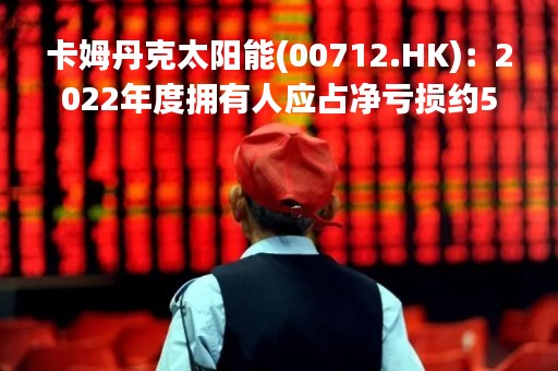 卡姆丹克太阳能(00712.HK)：2022年度拥有人应占净亏损约5580万元 同比增加约4.9%
