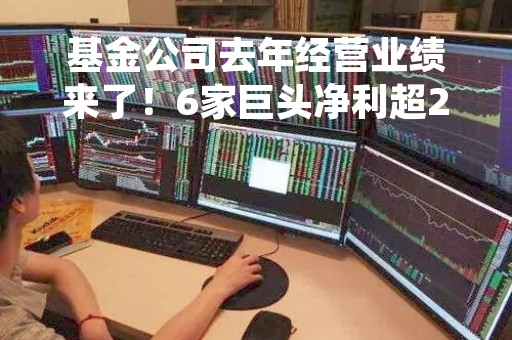 基金公司去年经营业绩来了！6家巨头净利超20亿，这些竟然逆市攀升