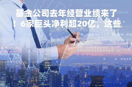 基金公司去年经营业绩来了！6家巨头净利超20亿，这些竟然逆市攀升：易方达净利降15%，广发基金净利降18%