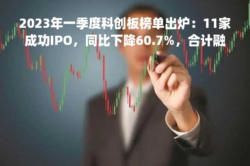 2023年一季度科创板榜单出炉：11家成功IPO，同比下降60.7%，合计融资178.49亿元，同比下降70.2%（附图）