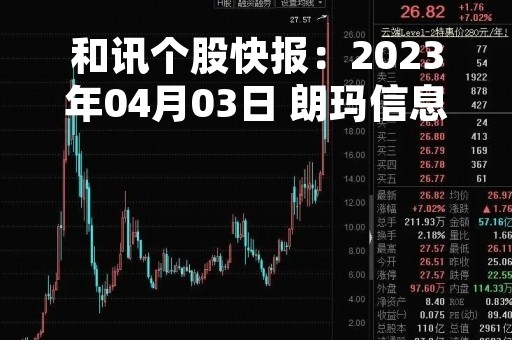 和讯个股快报：2023年04月03日 朗玛信息（300288）该股换手率大于8%