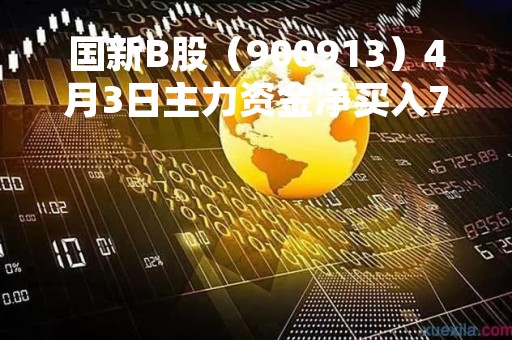 国新B股（900913）4月3日主力资金净买入703.00元