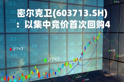 密尔克卫(603713.SH)：以集中竞价首次回购4.22万股