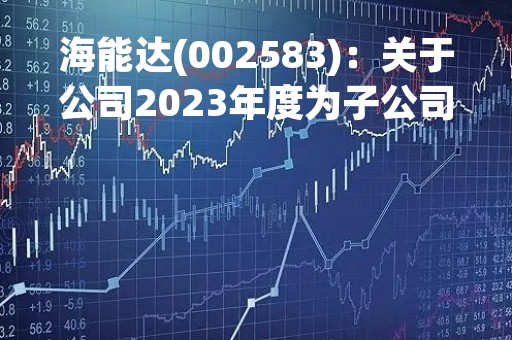 海能达(002583)：关于公司2023年度为子公司提供担保的公告