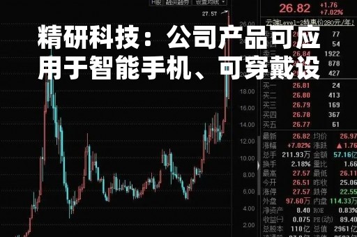 精研科技：公司产品可应用于智能手机、可穿戴设备（包括蓝牙耳机、智能手表及手环、VR/AR/MR）等消费电子领域