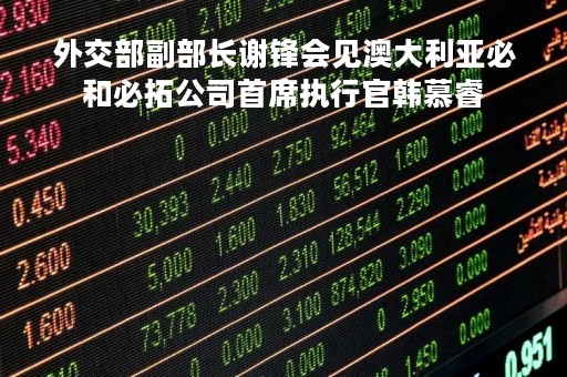 外交部副部长谢锋会见澳大利亚必和必拓公司首席执行官韩慕睿