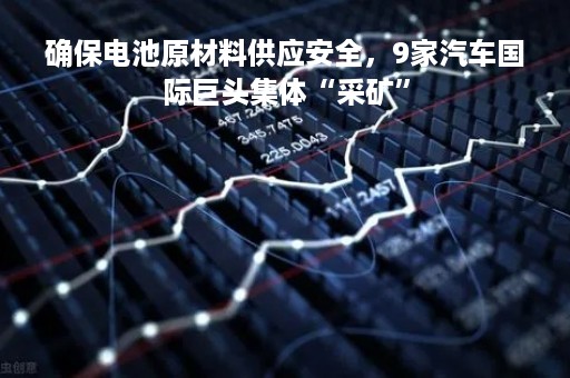 确保电池原材料供应安全，9家汽车国际巨头集体“采矿”