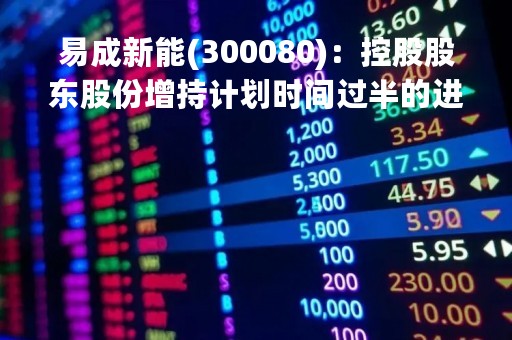 易成新能(300080)：控股股东股份增持计划时间过半的进展公告