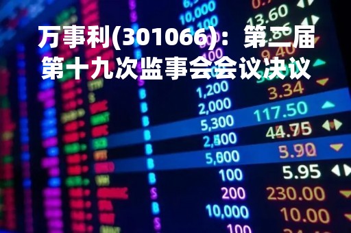 万事利(301066)：第二届第十九次监事会会议决议，审议关于公司终止向不特定对象发行可转换公司债券事项的议案等多项议案