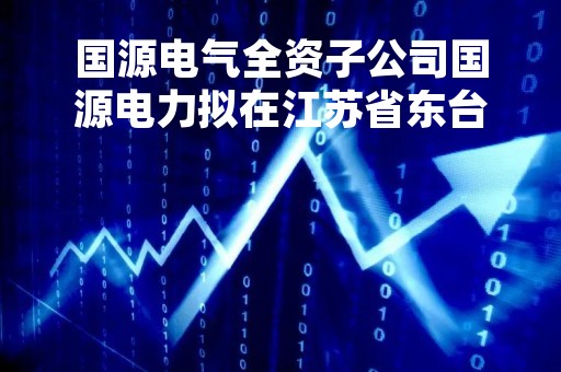 国源电气全资子公司国源电力拟在江苏省东台市设立河北国源电力科技有限公司东台分公司