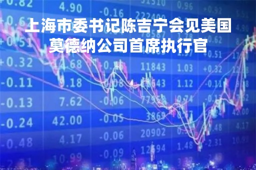 上海市委书记陈吉宁会见美国莫德纳公司首席执行官