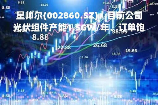 星帅尔(002860.SZ)：目前公司光伏组件产能1.5GW/年、订单饱满 未来计划尽快实现5GW/年的产能
