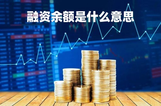 融资余额是什么意思「融资余额和融资买入额是什么意思」
