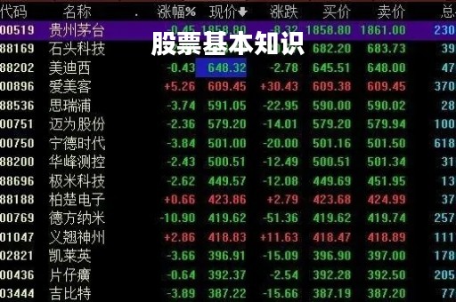 股票基本知识「股票入门基础知识书籍」
