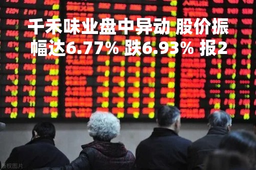 千禾味业盘中异动 股价振幅达6.77% 跌6.93% 报22.28元