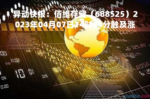 异动快报：佰维存储（688525）2023年04月07日14时54分触及涨停板