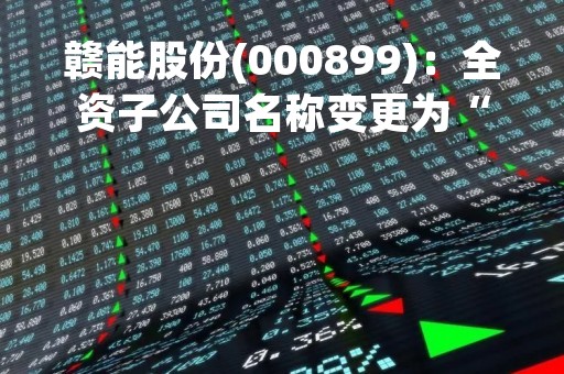 赣能股份(000899)：全资子公司名称变更为“江西江投电力技术与试验研究有限公司”