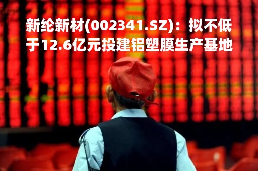 新纶新材(002341.SZ)：拟不低于12.6亿元投建铝塑膜生产基地等一期项目