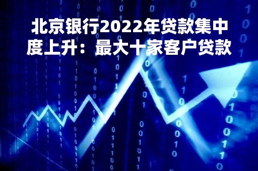 北京银行2022年贷款集中度上升：最大十家客户贷款比率增加超5%