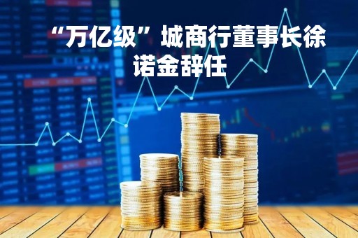 “万亿级”城商行董事长徐诺金辞任