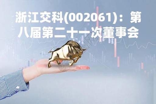 浙江交科(002061):第八届第二十一次董事会会议决议,审议《关于申请2023年综合授信及预计贷款总额的议案》等多项议案