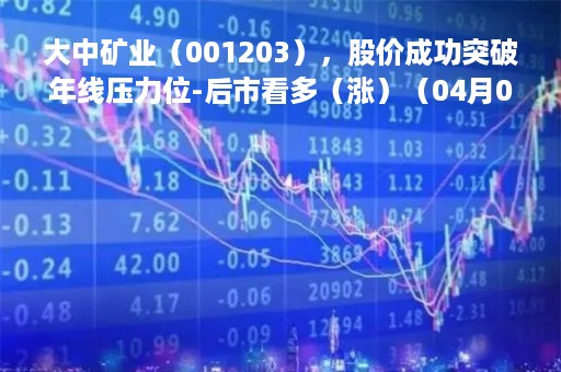 大中矿业（001203），股价成功突破年线压力位-后市看多（涨）（04月07日）