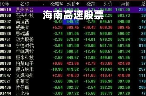 海南高速股票「海南高速股票怎么样」