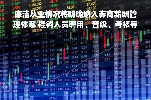 廉洁从业情况将明确纳入券商薪酬管理体系 挂钩人员聘用、晋级、考核等事项