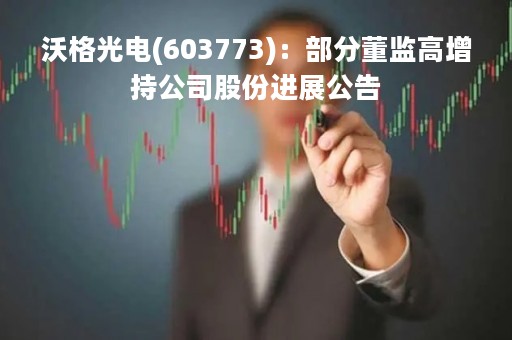 沃格光电(603773)：部分董监高增持公司股份进展公告
