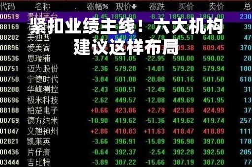 紧扣业绩主线！六大机构建议这样布局