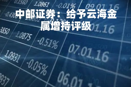 中邮证券：给予云海金属增持评级
