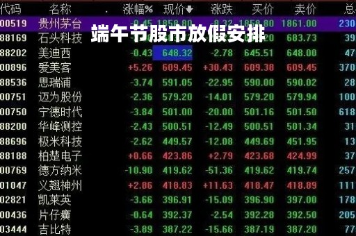 端午节股市放假安排「端午节股市放假嘛」