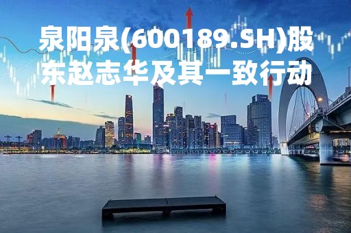 泉阳泉(600189.SH)股东赵志华及其一致行动人累计减持219.36万股