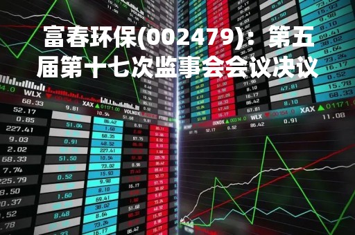 富春环保(002479)：第五届第十七次监事会会议决议，审议关于聘任会计师事务所的议案