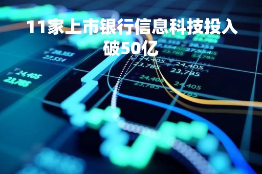 11家上市银行信息科技投入破50亿