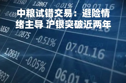 中粮试错交易：避险情绪主导 沪银突破近两年新高