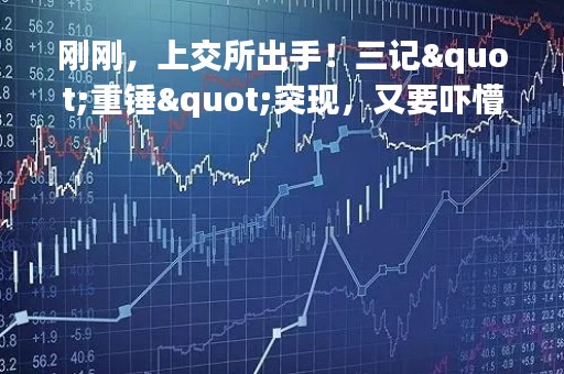 刚刚，上交所出手！三记"重锤"突现，又要吓懵最火赛道？