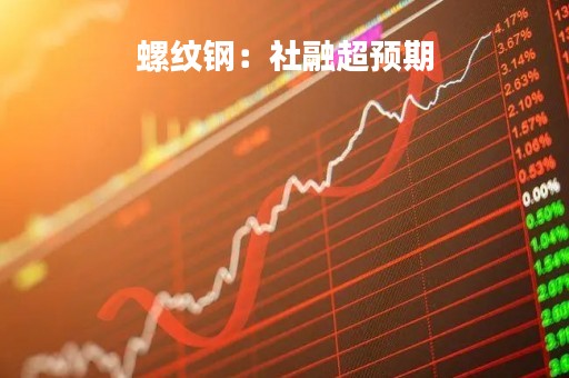 螺纹钢：社融超预期