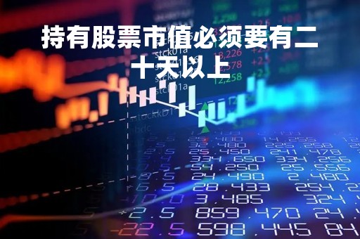 持有股票市值必须要有二十天以上「持有股票市值多久才能申购新股」