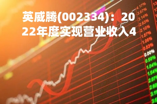 英威腾(002334)：2022年度实现营业收入40.97亿元，同比增加36.16%