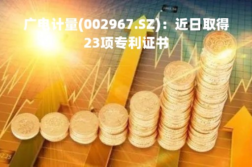 广电计量(002967.SZ)：近日取得23项专利证书