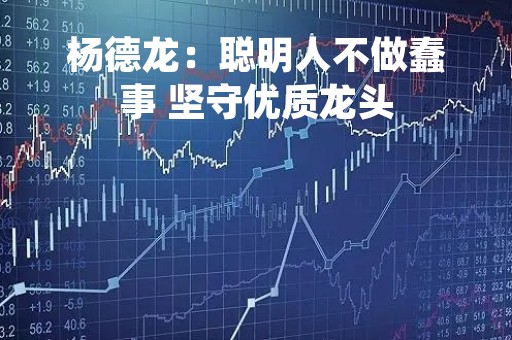 杨德龙：聪明人不做蠢事 坚守优质龙头