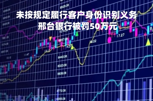 未按规定履行客户身份识别义务 邢台银行被罚50万元