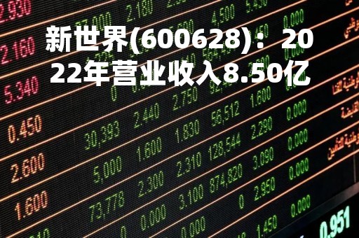 新世界(600628)：2022年营业收入8.50亿元，与上期同比减少27.07%