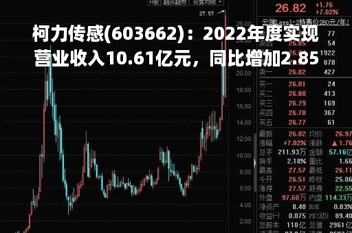柯力传感(603662)：2022年度实现营业收入10.61亿元，同比增加2.85%