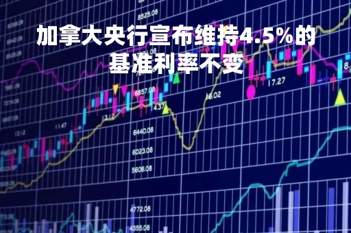 加拿大央行宣布维持4.5%的基准利率不变