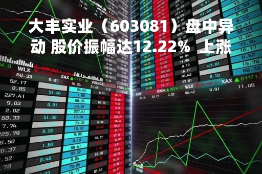 大丰实业（603081）盘中异动 股价振幅达12.22%  上涨7.02%（04-13）