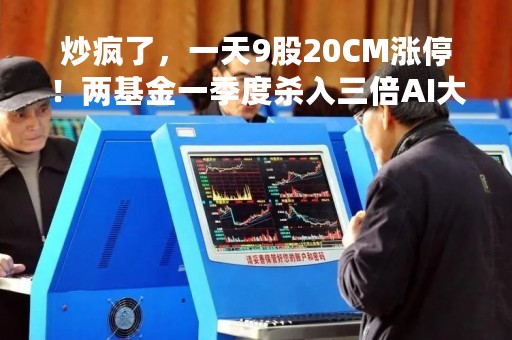 炒疯了，一天9股20CM涨停！两基金一季度杀入三倍AI大牛股，这只基金及时从新能源换道，实锤了！