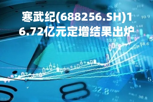 寒武纪(688256.SH)16.72亿元定增结果出炉：财通基金、济南江山投资、诺德基金及华商基金等等参投