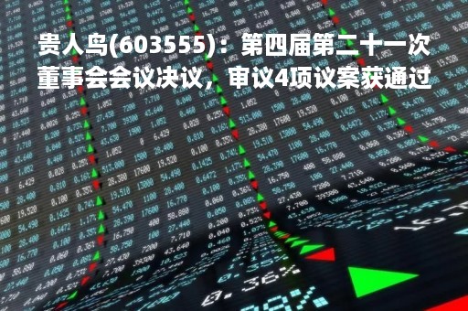 贵人鸟(603555)：第四届第二十一次董事会会议决议，审议4项议案获通过
